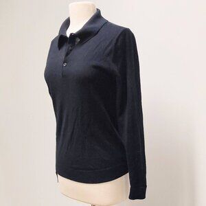 Everlane Black 100% Wool Polo Collar L/S Sweater Size: XS